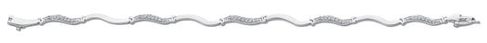9ct White Gold 0.28ct Diamond Bracelet