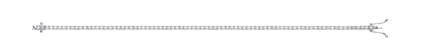 18ct White 4 claws 3.00ct Diamond Tennis Bracelet