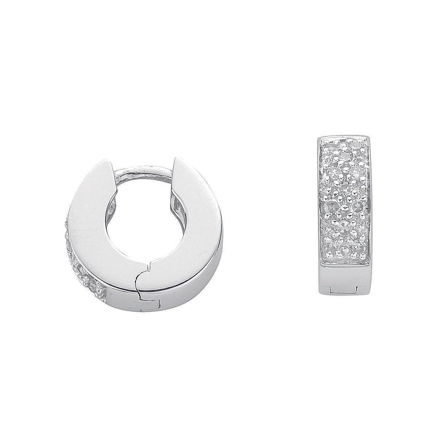 9ct White Gold 0.25ct Diamond Earrings