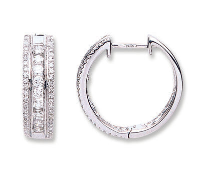 18ct White Gold 0.65ct Diamond Earrings