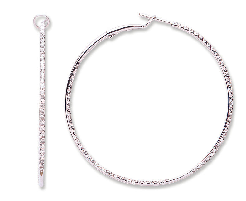 18ct White Gold Diamond Hopp Earrings