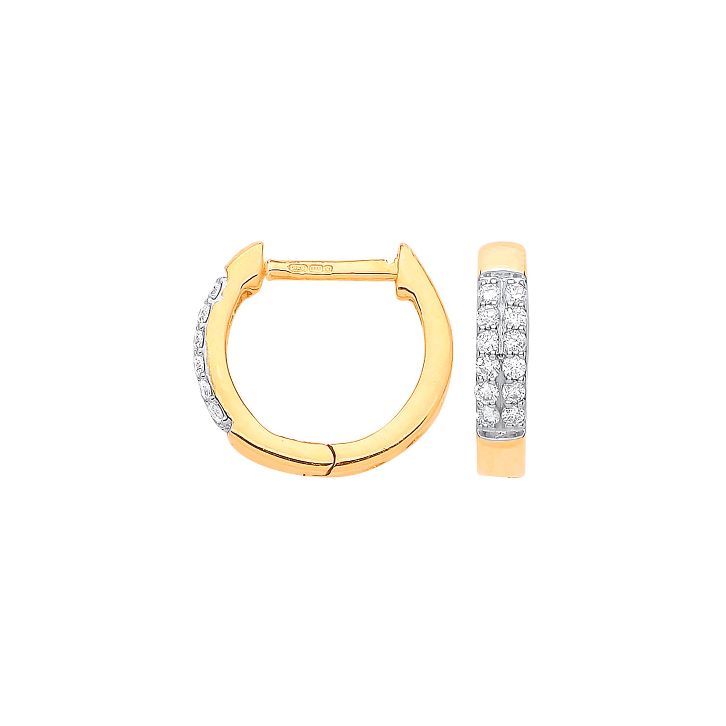 9ct Gold 0.18ct Diamond Earrings