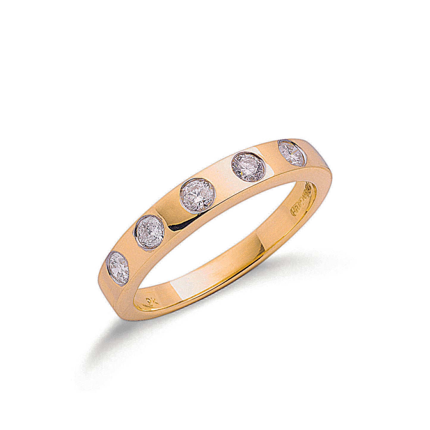 9ct Gold 0.32ct 5 Stone Diamond Band