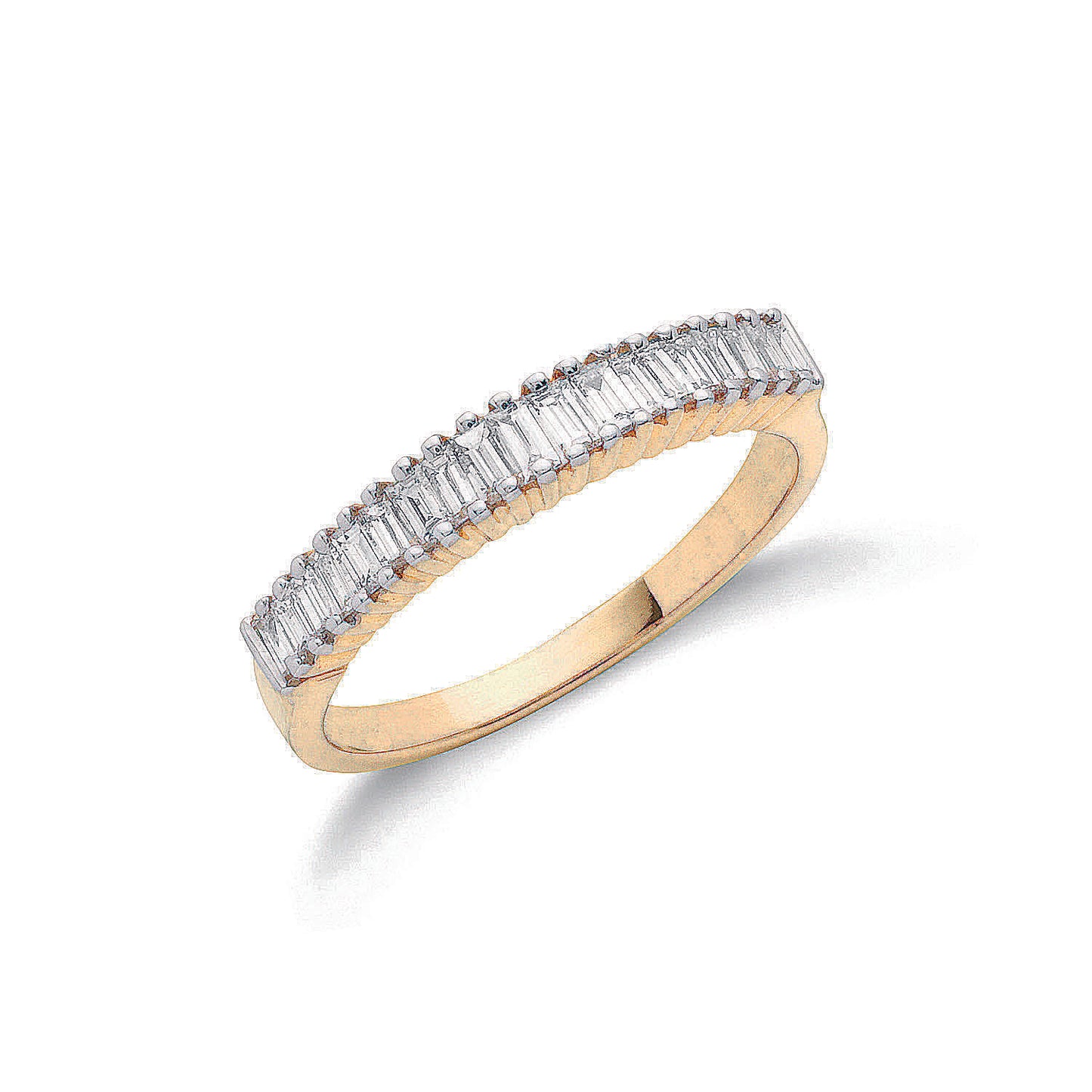 18ct Gold 0.50ct White Baguette Cut Diamond Eternity Ring