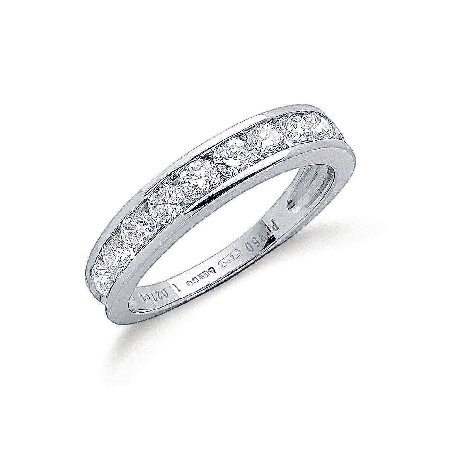Platinum 1.00ct G/H-Vs Diamond Eternity Ring