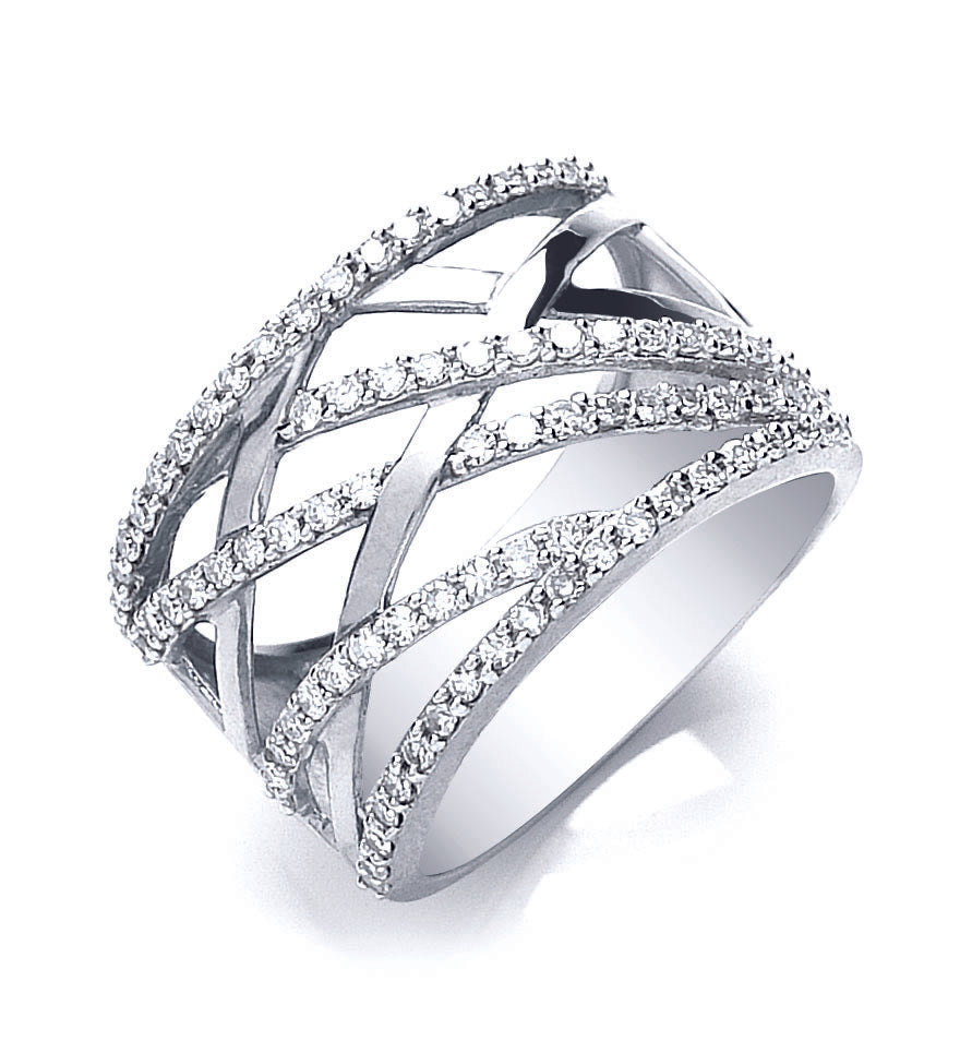 9ct White Gold 0.51ct Diamond Ring
