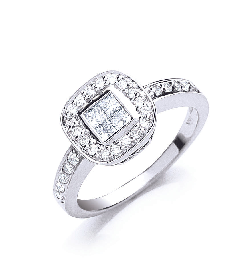 18ct White Gold 0.50ct Fancy Diamond Ring