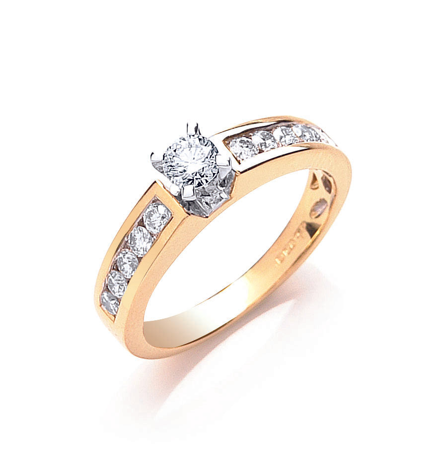18ct Gold 0.50ct White Brilliant Cut Diamond Ring