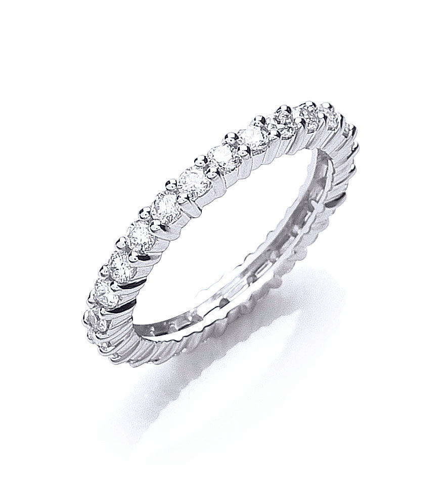 Platinum 1.00ct G/H-Vs Full Diamond Eternity Ring