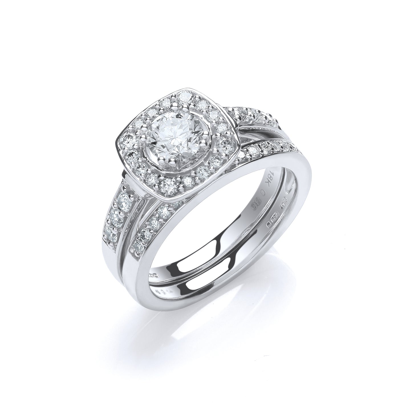 18ct White Gold 1.00ct Fancy Bridal Set