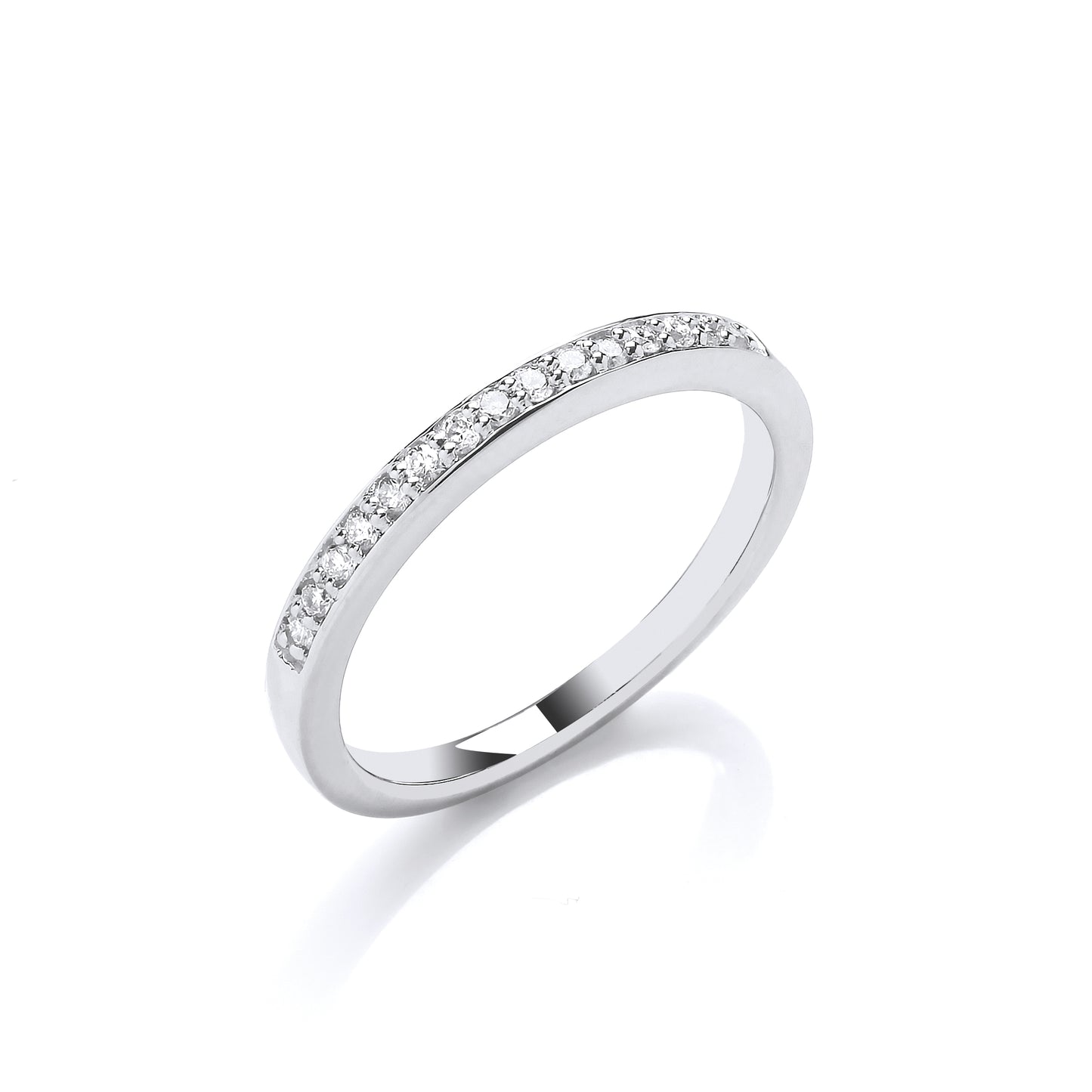 18ct White Gold 0.14ct Half Eternity Ring