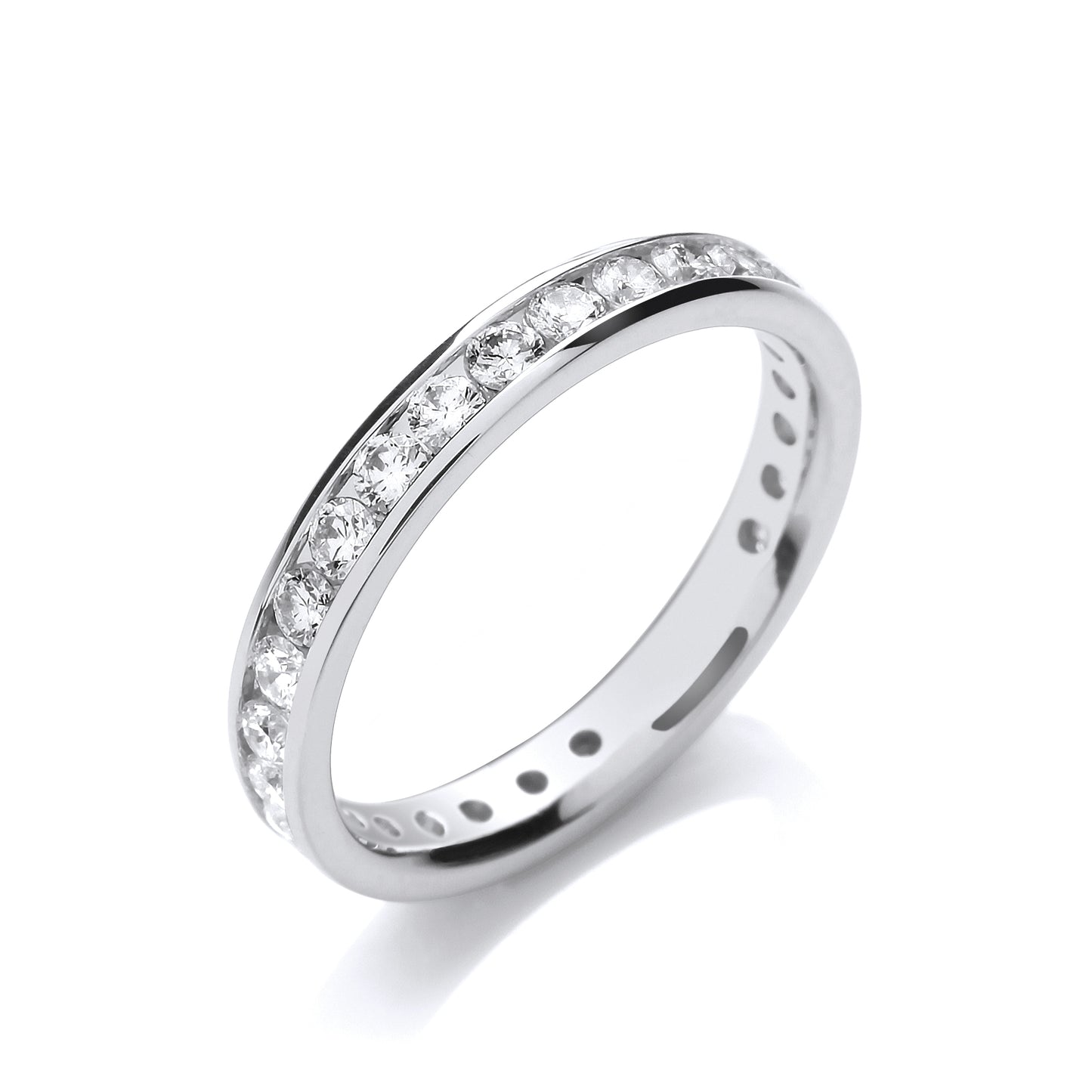 18ct WG Channel Set Full Eternity 1.00ct White Diamond Ring