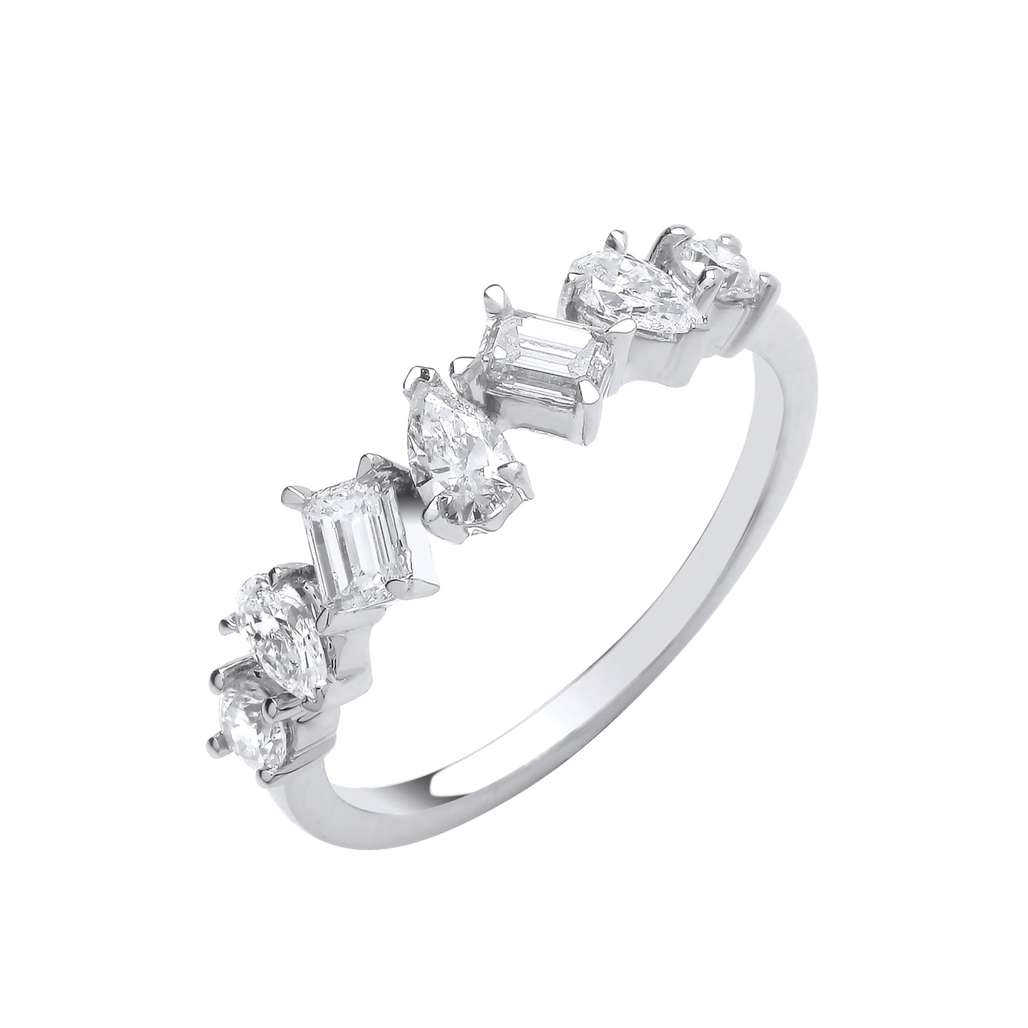 18ct White Gold 0.81ct White Fancy shape diamond ring