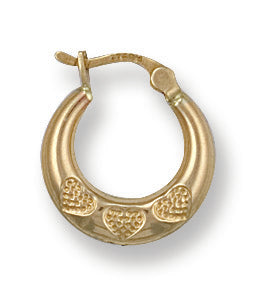Gold Heart Earrings