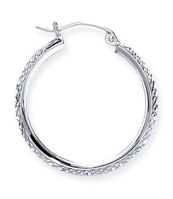 White Gold D/C Creoles