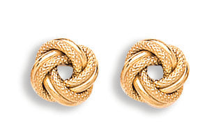 Gold Knot Stud Earrings