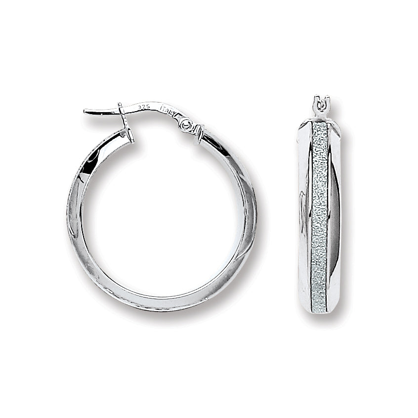 White Gold Moondust Earrings