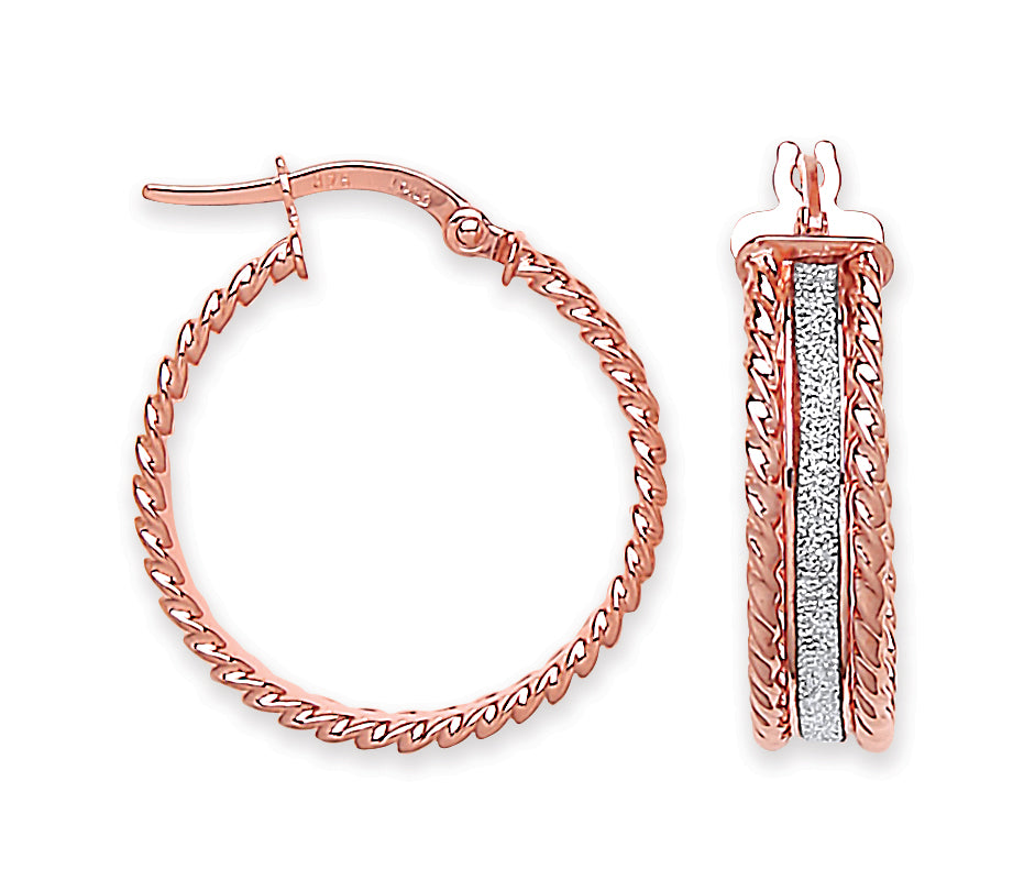 RG 22.6mm Moondust Ribbed Edge Earrings