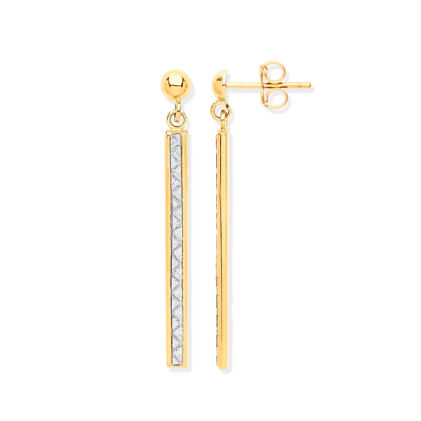 Gold Drop Glitter Earrings