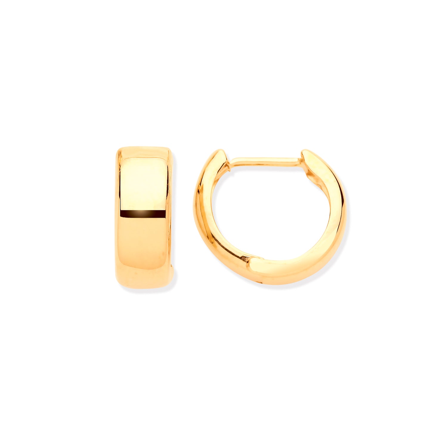 Gold 13.3mm Hinged Huggies