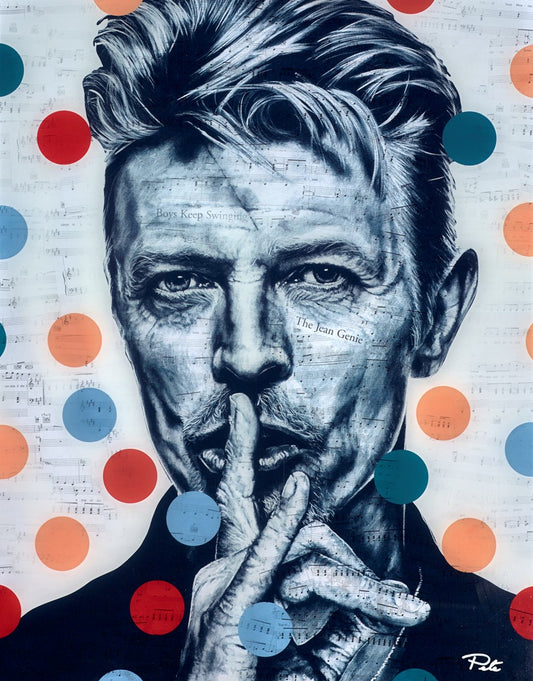 David Bowie polka dots the Jean Genie