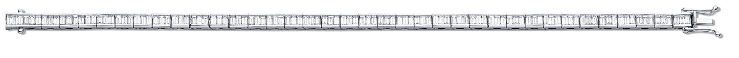 18ct White 5.00ct Baguette Cut Diamond Bracelet