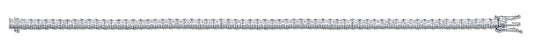 18ct White 5.00ct Princess Cut Diamond Bracelet