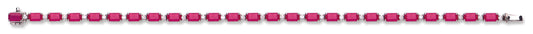 18ct White Gold 0.50ct Diamond & 8.00ct Ruby Bracelet