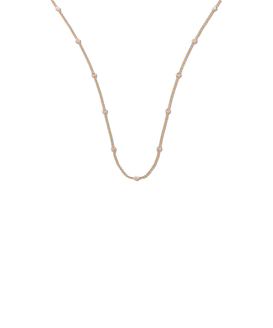 18ct Gold 0.50ct Diamond by the yard Necklace (18in/45cm)