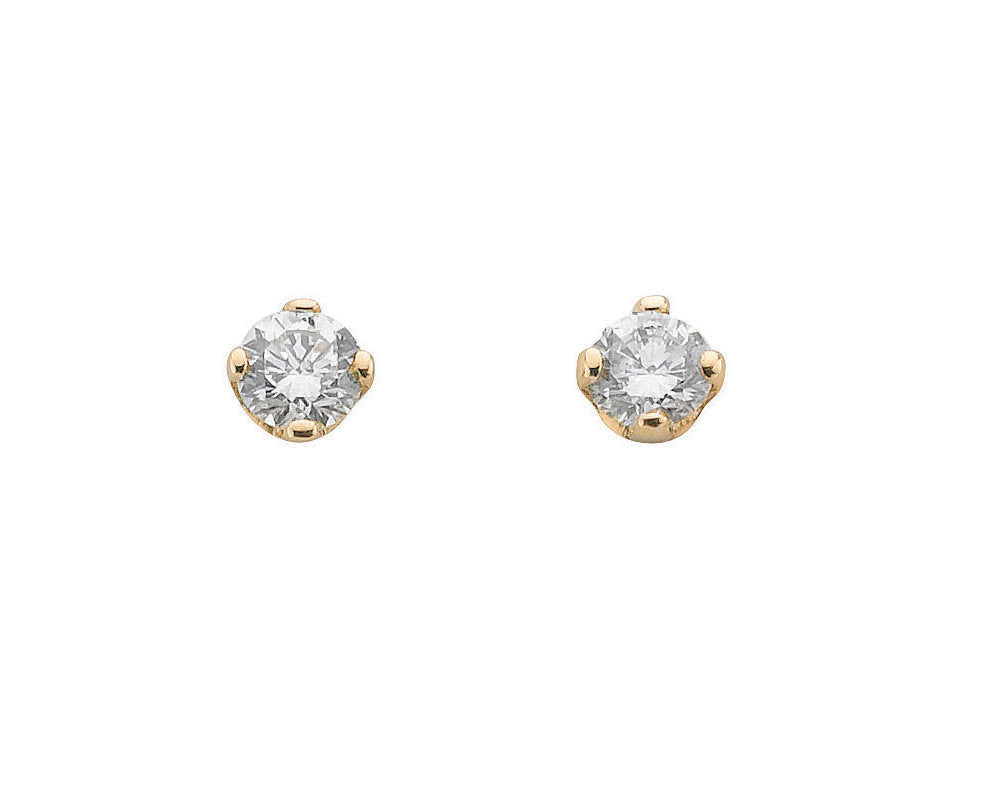 9ct Gold 0.20ct Claw Set Diamond Stud Earrings