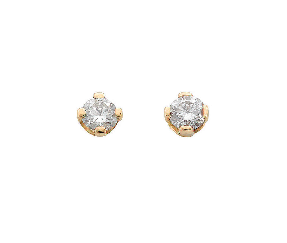 9ct Gold 0.25ct Claw Set Diamond Stud Earrings