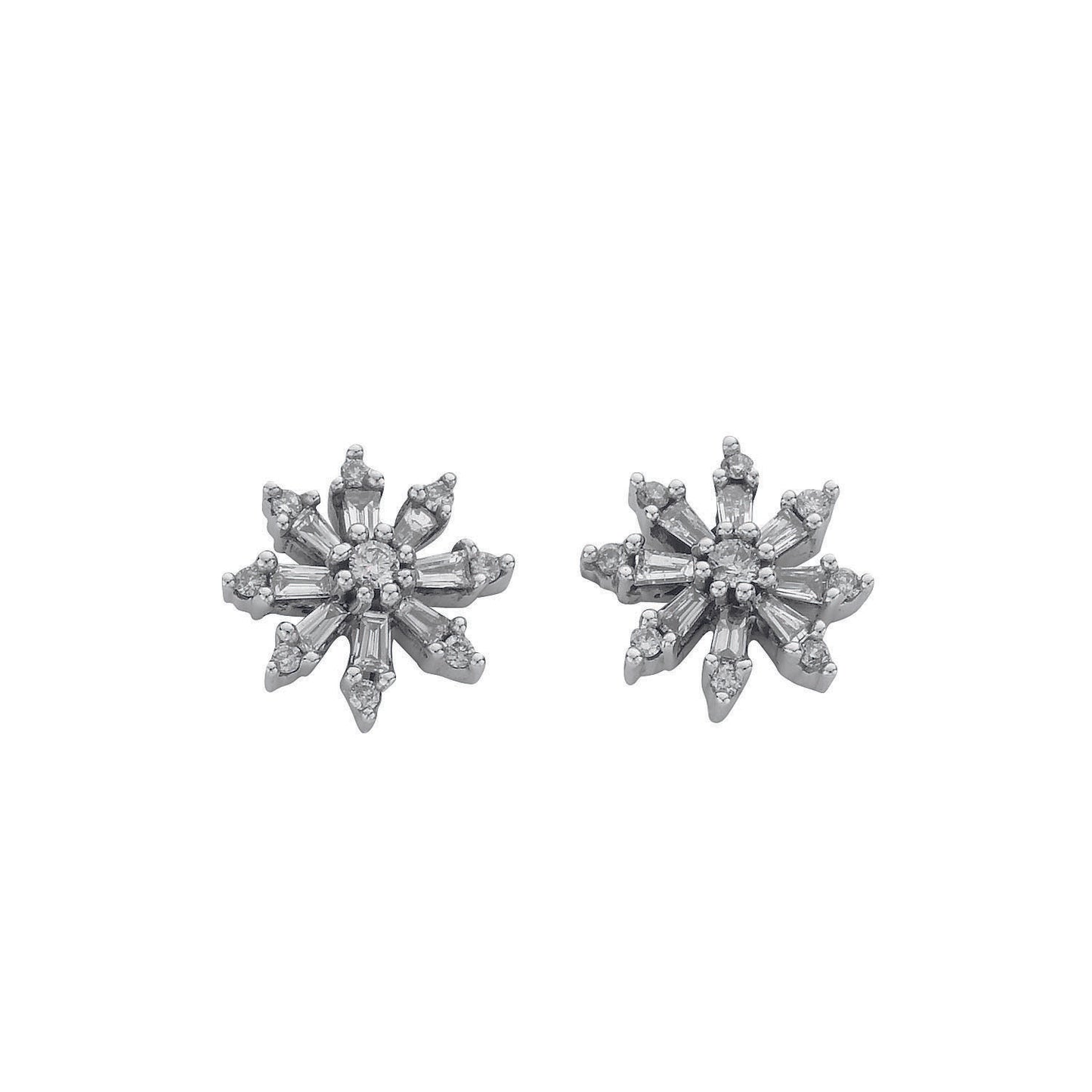 9ct White Gold 0.35ct Diamond Studs Earrings