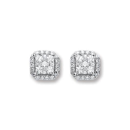 18ct White Gold 0.22ct Diamond Stud Earrings