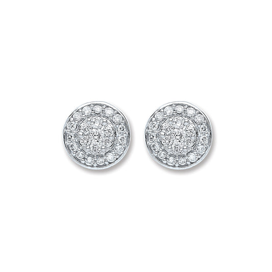 18ct White Gold 0.25ct Dia Stud Earrings