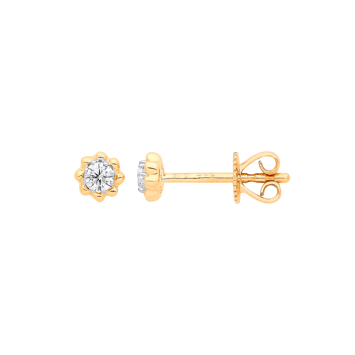 9ct Gold 0.13ct Diamond Stud Earring