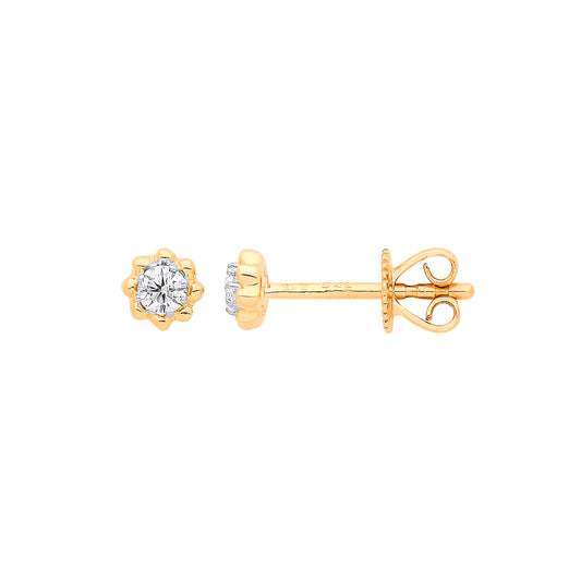 9ct Gold 0.13ct Diamond Stud Earring