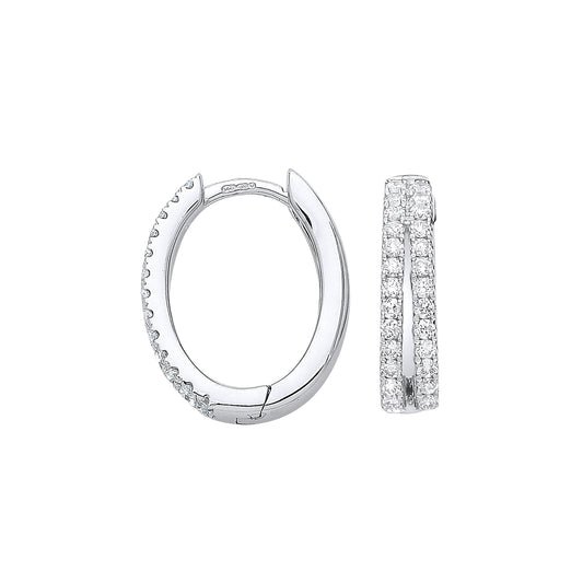 9ct White Gold 0.51ct Diamond Earrings