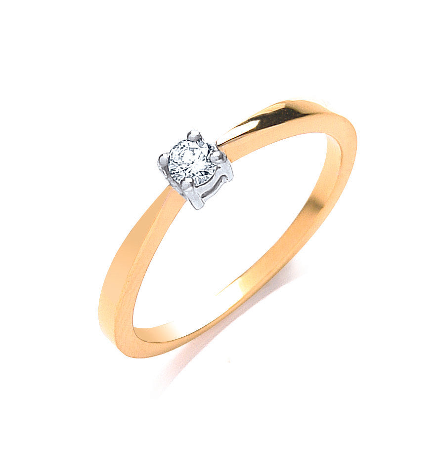 18ct Gold 0.10ct Diamond Engagement Ring