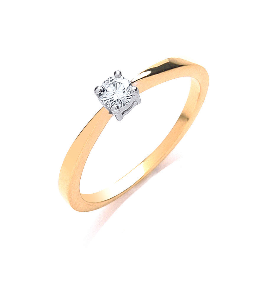 18ct Gold 0.15ct Diamond Engagement Ring