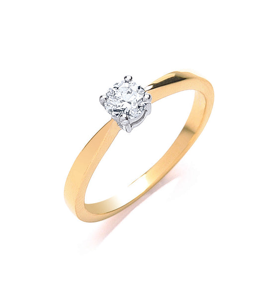 18ct Gold 0.35ct Diamond Engagement Ring