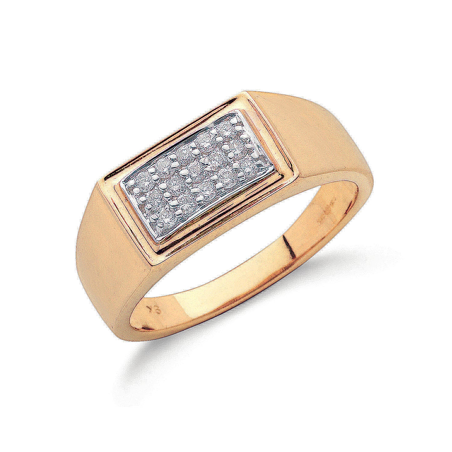 9ct Gold 0.25ct Gents Diamond Ring