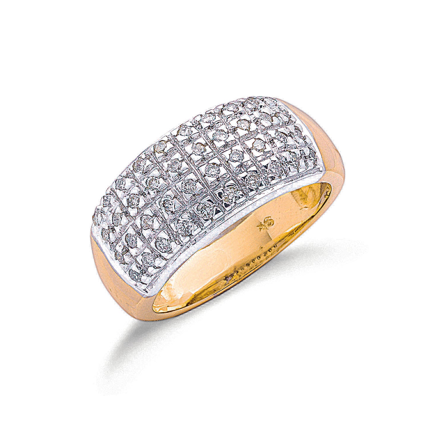 9ct Gold 0.50ct White Diamond Bombay Ring