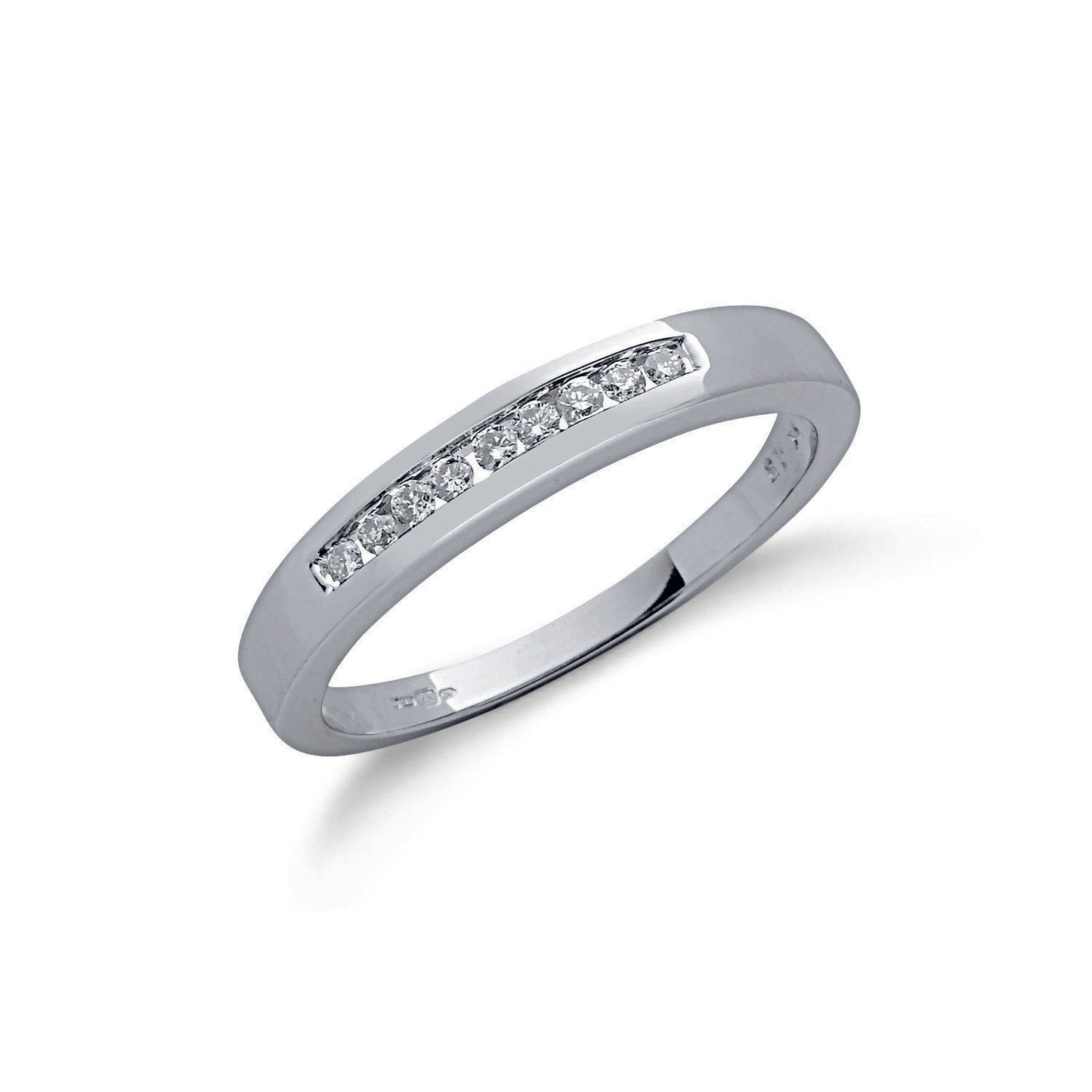 9ct White Gold 0.15ct White Diamond Eternity Ring