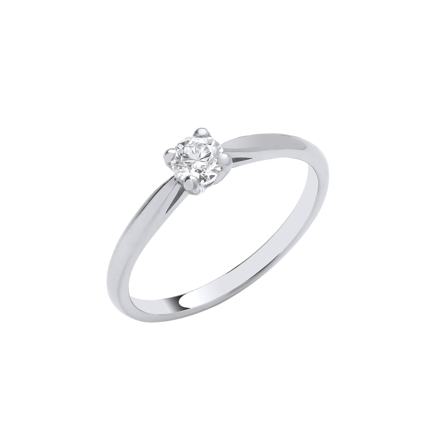 Platinum 0.25ct G/H-Si Diamond Engagement Ring