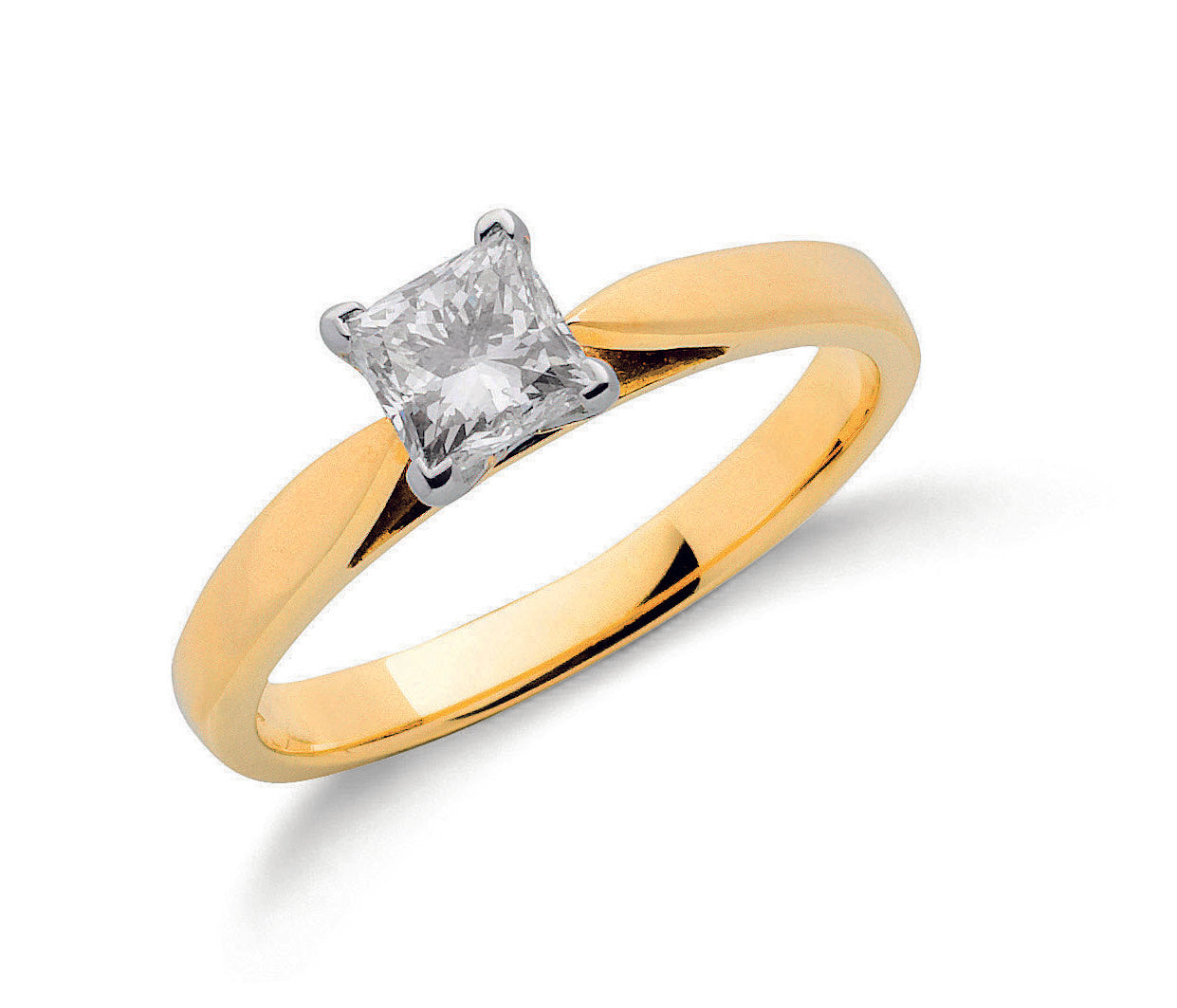 18ct Gold 0.70ct Princess Cut Diamond Engagement Ring