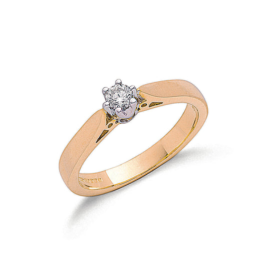 9ct Gold 0.15ct Diamond Engagement Ring