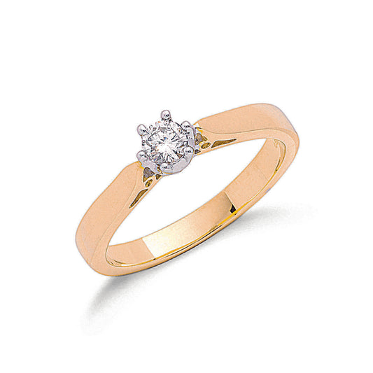 9ct Gold 0.25ct Diamond Engagement Ring