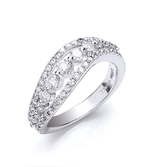 18ct White Gold 1.00ct White Fancy Diamond Ring