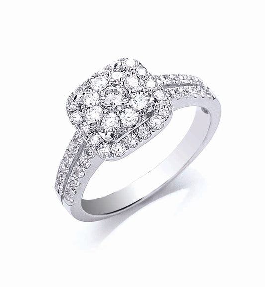 18ct White Gold 0.90ct Fancy Diamond Ring