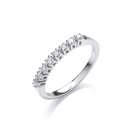 9ct White Gold 0.20ct Diamond Eternity Ring